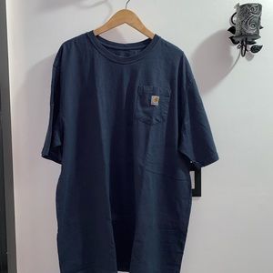 Blue-Carhartt pocket tee